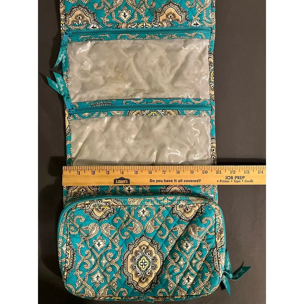 Vera Bradley Tri-Fold Cosmetic Toiletry Organizer Totally Turquoise - Retired
